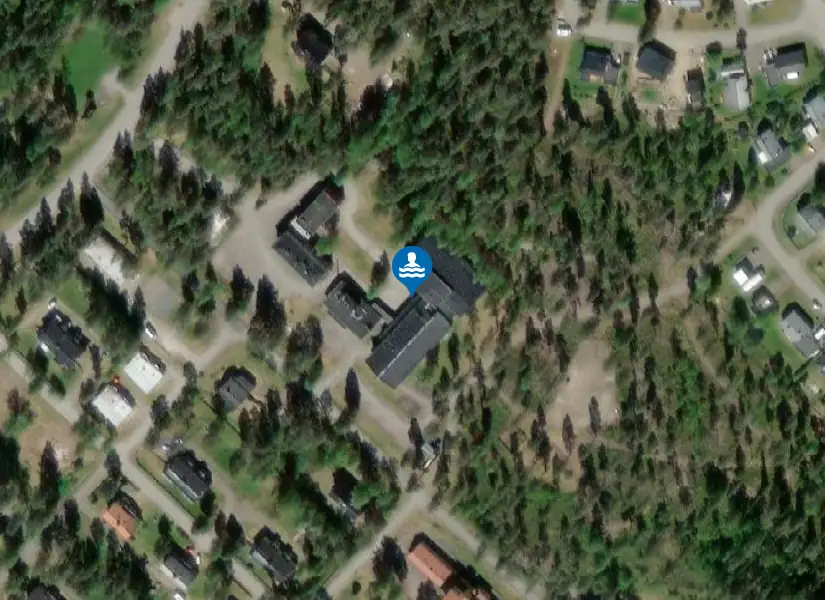 Kristinebergs Simhall från satellit