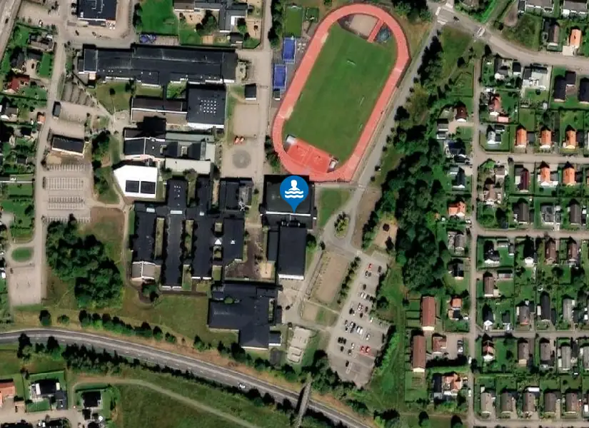 Folkhälsocentrum från satellit
