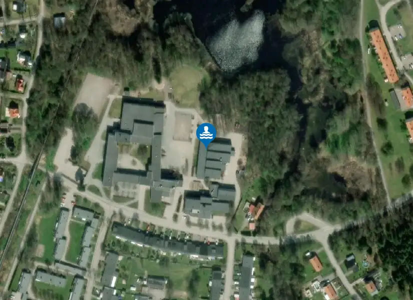 Lillhagsbadet från satellit