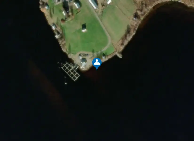 Börtnans badplats från satellit