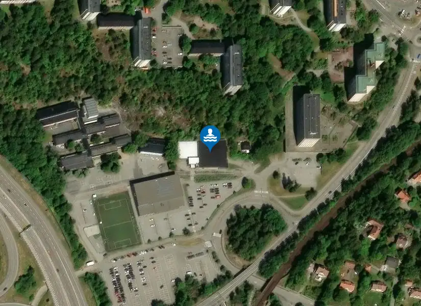 Medley Mörbybadet från satellit