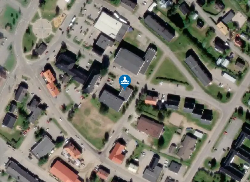 Pajala badhus från satellit