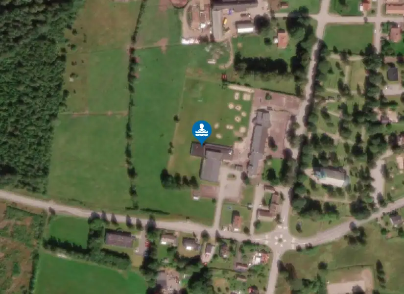 Ryssby Simhall från satellit