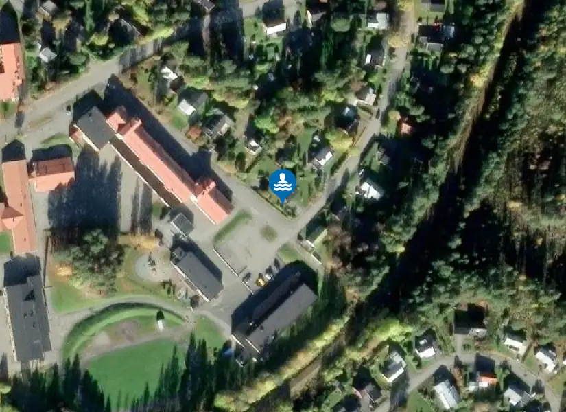 Storumans badhus från satellit