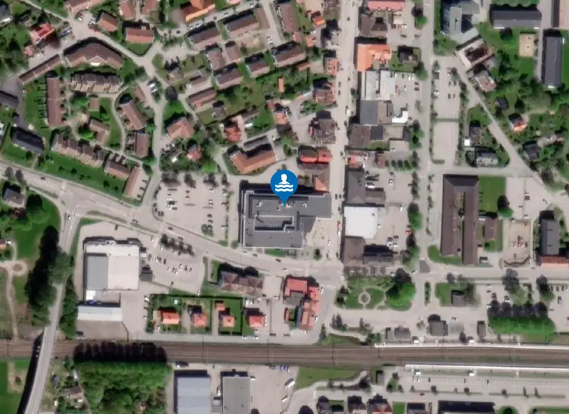 Badet Vårgårda från satellit