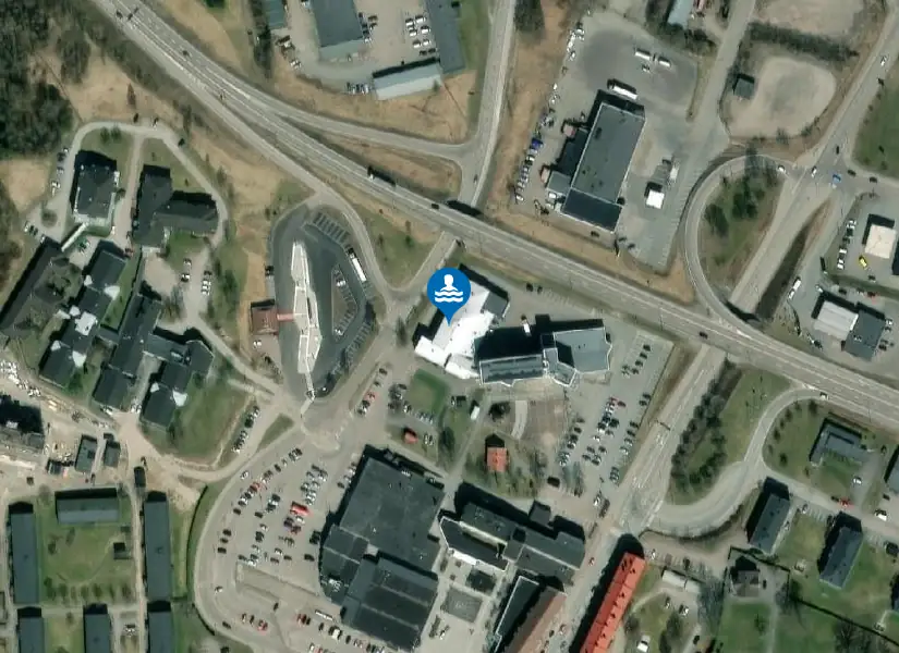 Simhall Årjäng från satellit