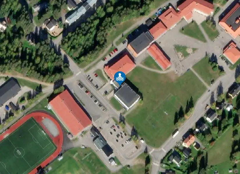 Actic Älvsbyn Simhallen från satellit