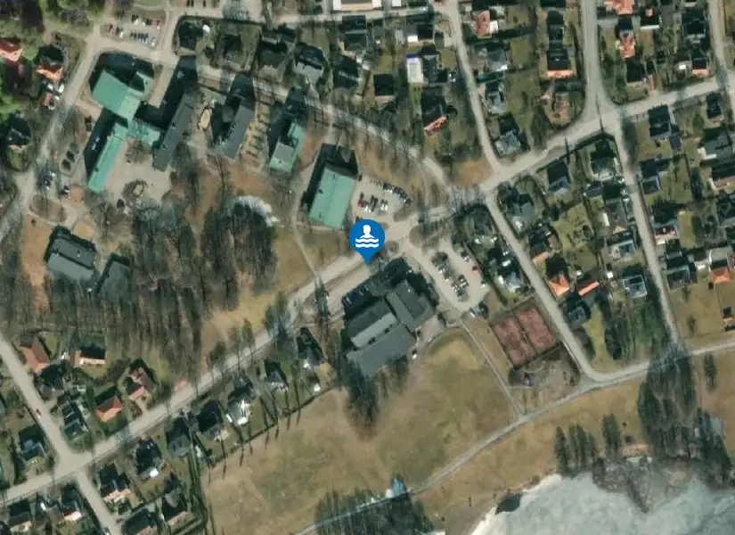 Strandbadet från satellit