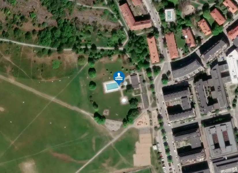 Kampementsbadet från satellit