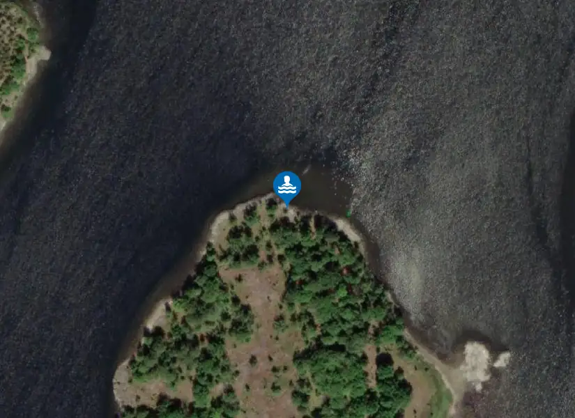 Slädö Beach från satellit