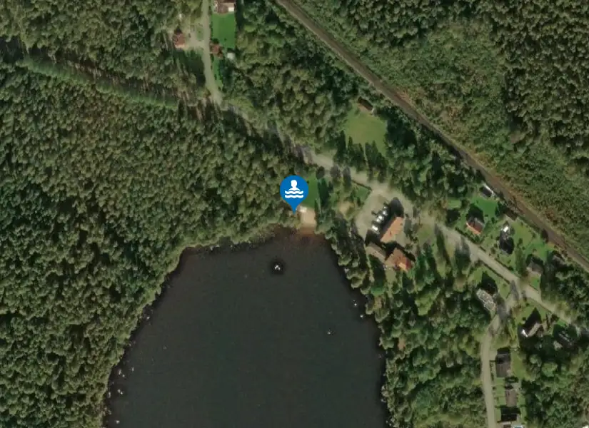 Losbadet Hjortsberga från satellit