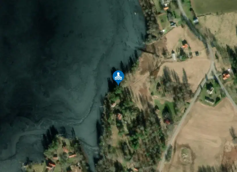 Härlövs badplats från satellit