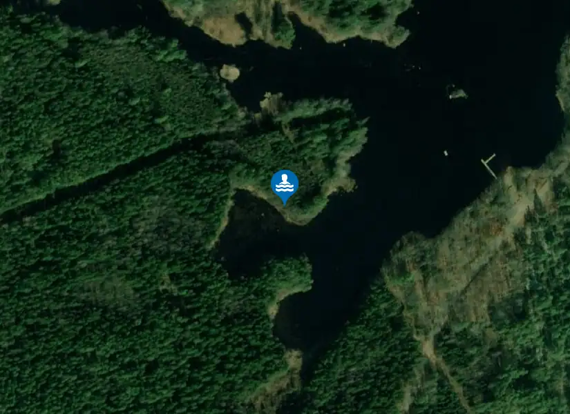 Hornsöbadet från satellit