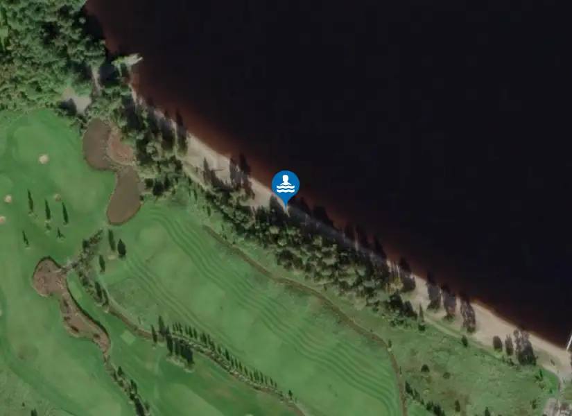 Degernäsbadet från satellit