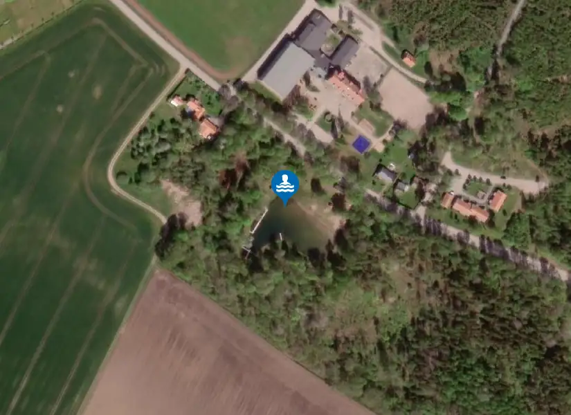 Levene badsjö från satellit