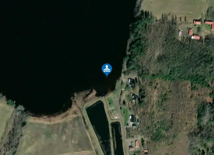 Skagern, Runnäs från satellit