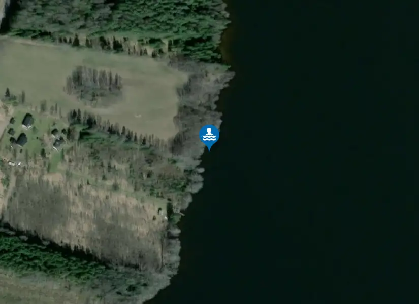 Eldans badplats från satellit