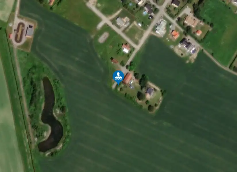 Åsborgen grusgrop från satellit