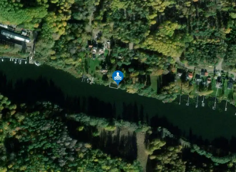Skogstorps sommarhem från satellit