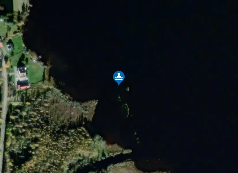 Storsjön, Baggbron från satellit