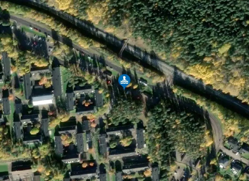 Kålgården Falun från satellit