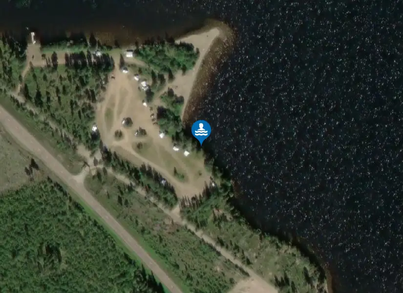 Rätans camping från satellit