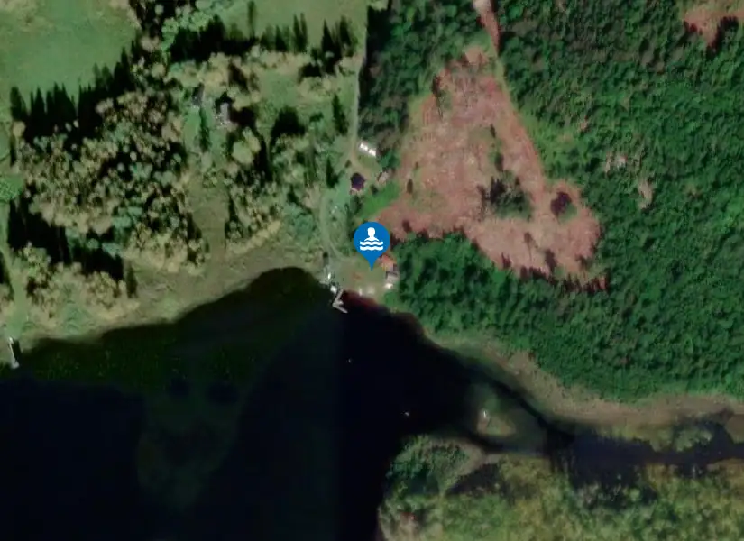 Bredsjöns badplats från satellit