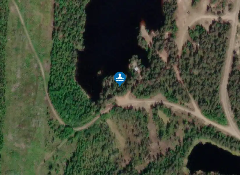 Skälsjöns vildmarksbad från satellit