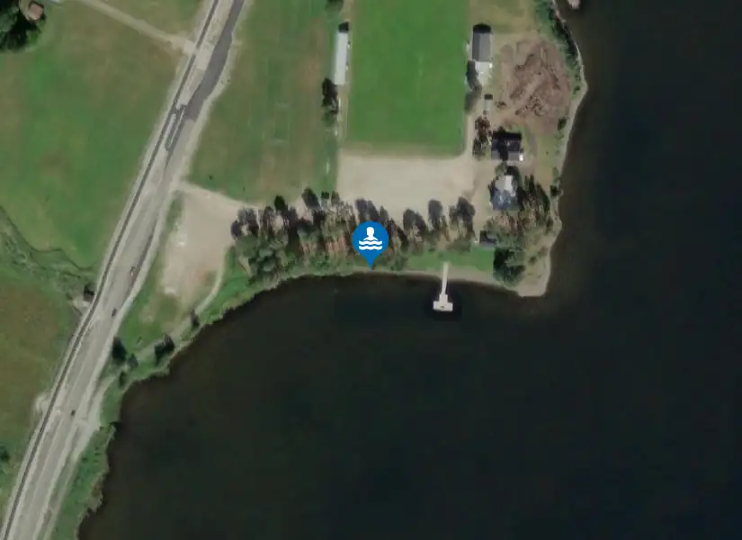 Storsjön, Galhammaruddens badplats från satellit