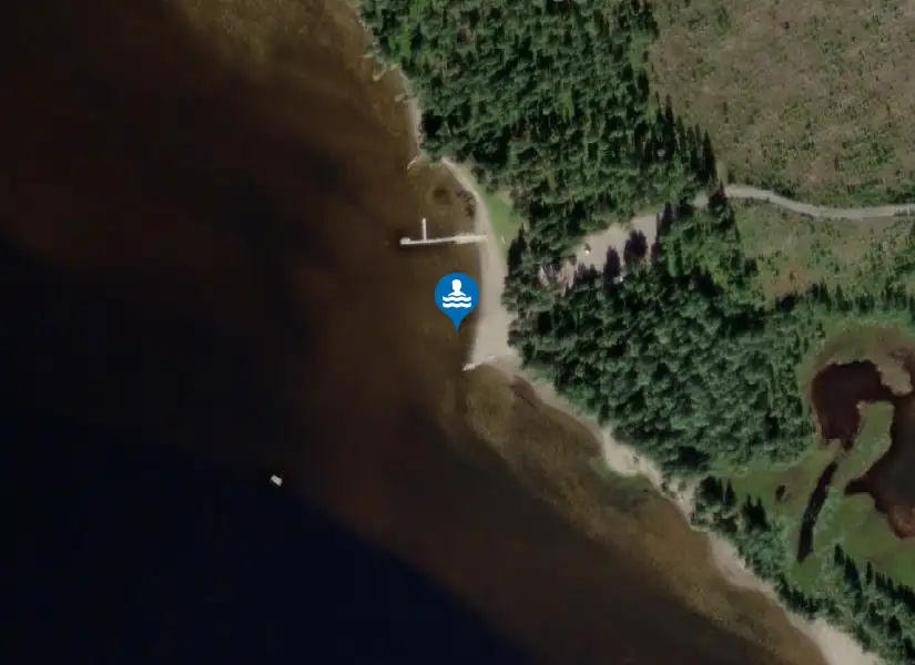 Gunnarns badplats från satellit