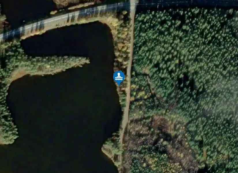 Barsele badplats från satellit