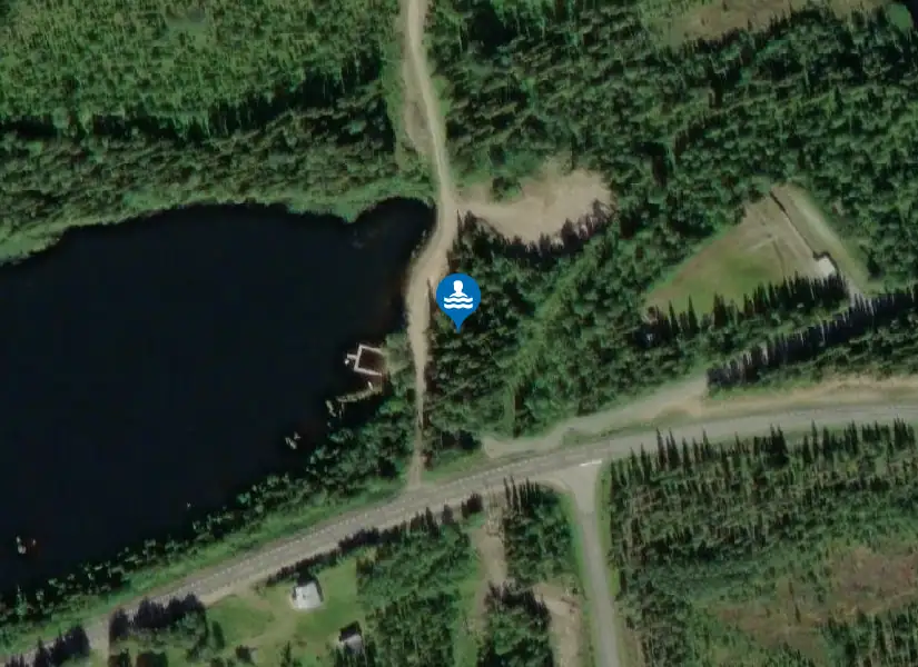 Forsmark badplats från satellit