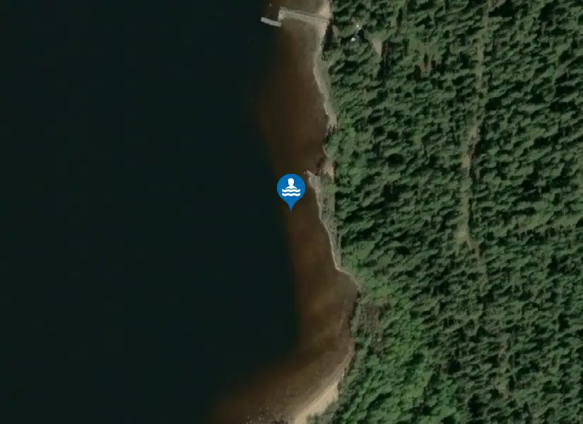 Lullvikens badplats från satellit