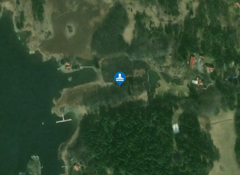 Åkeröbadet från satellit