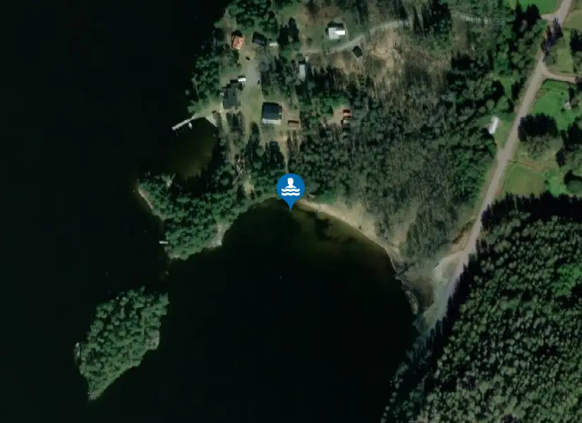 Badplats Badbarna från satellit