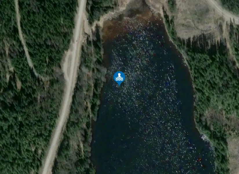 Badplats Rinnen från satellit