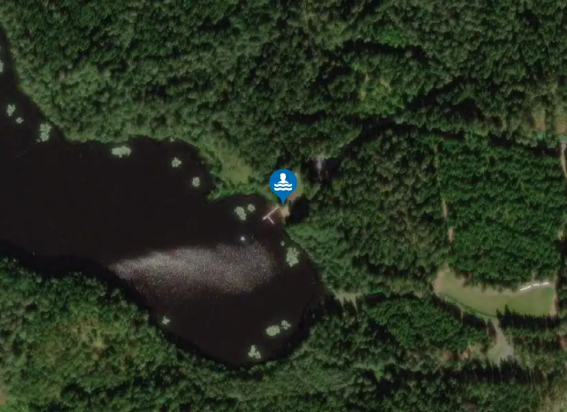 Dundersjön, Ängs badpl. från satellit