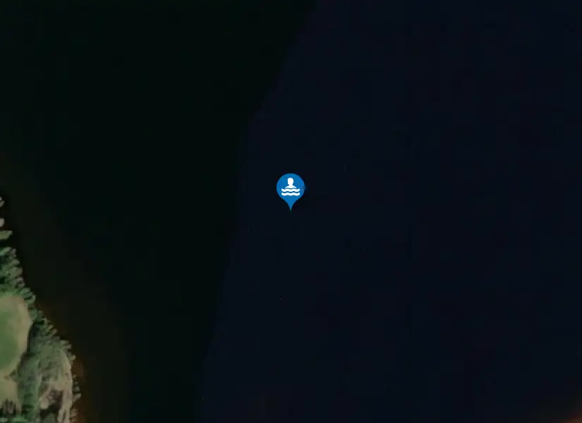 Byvikens badplats från satellit