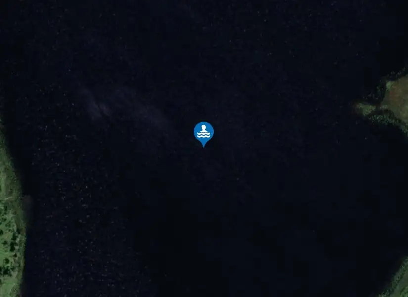 Kantsjöns badplats från satellit