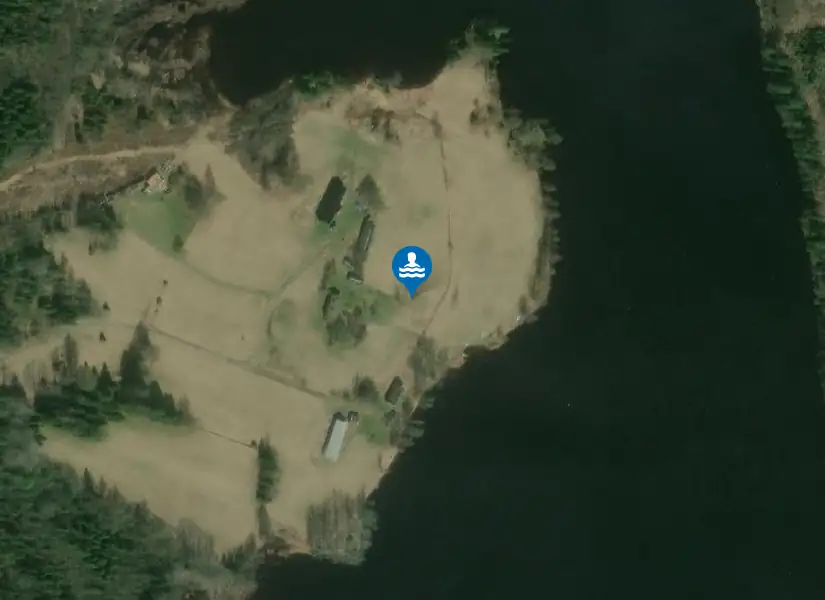 Badplats Glien från satellit