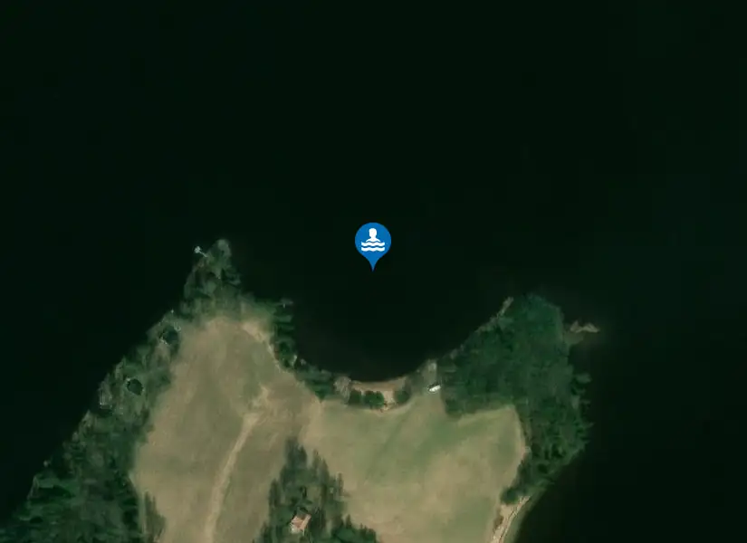 Mässingsvikens badplats från satellit