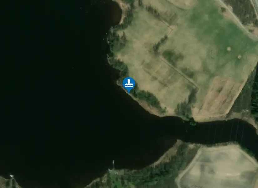 Norrsjöns badplats från satellit