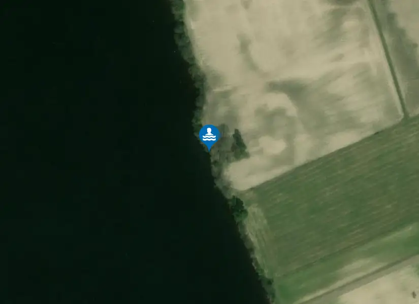 Gusselbys bad & campingplats, Råsvalen från satellit