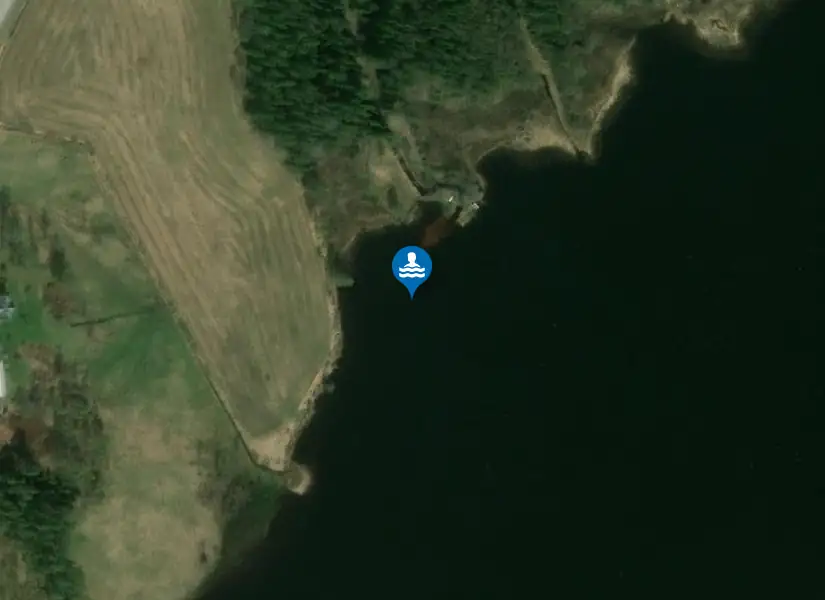 St Aspasjöns badplats från satellit