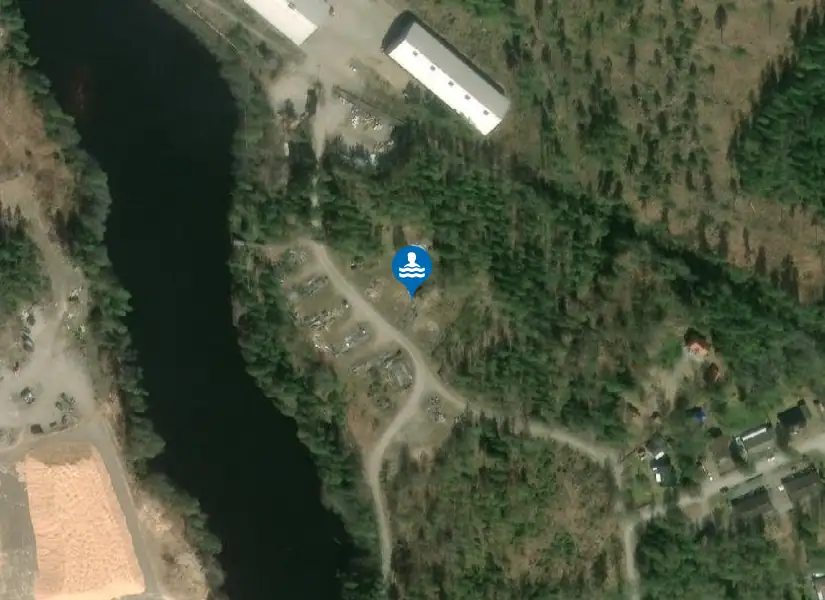 Rockhammarsbadet från satellit