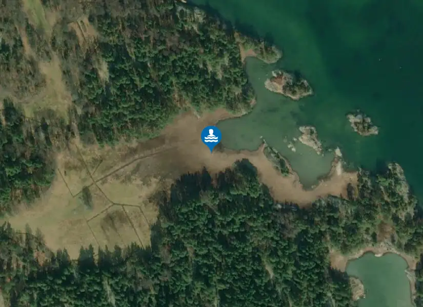 Loftahammar - Hallmare Havsbad från satellit