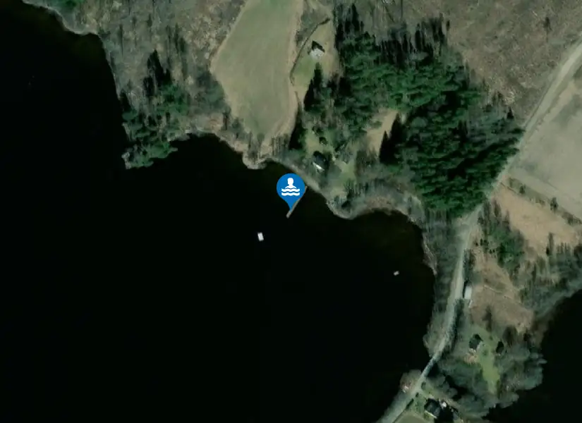 Eldans badplats från satellit