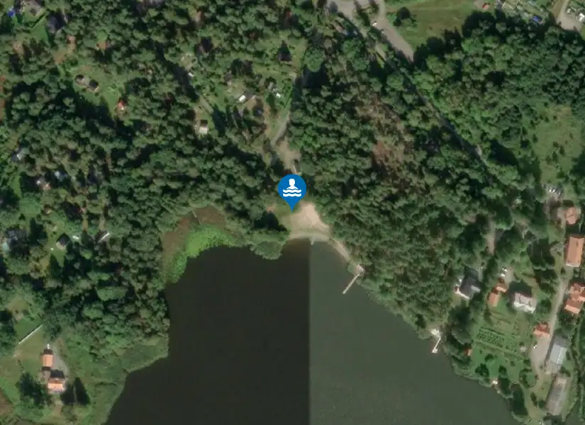 Ensjön, Ensjöbadet från satellit