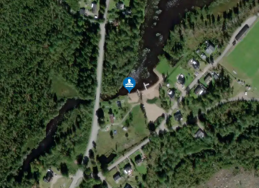 Sjötorpets badplats från satellit