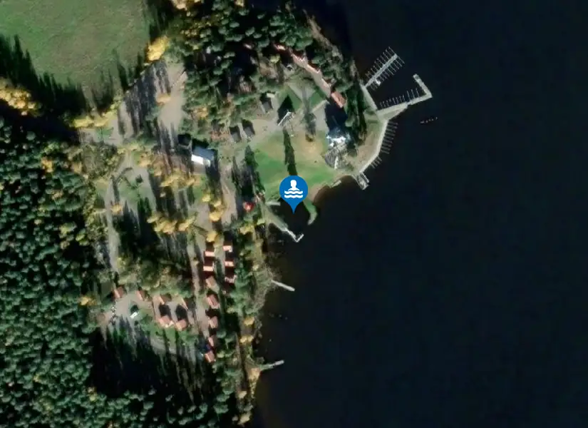 Främby uddes badplats från satellit